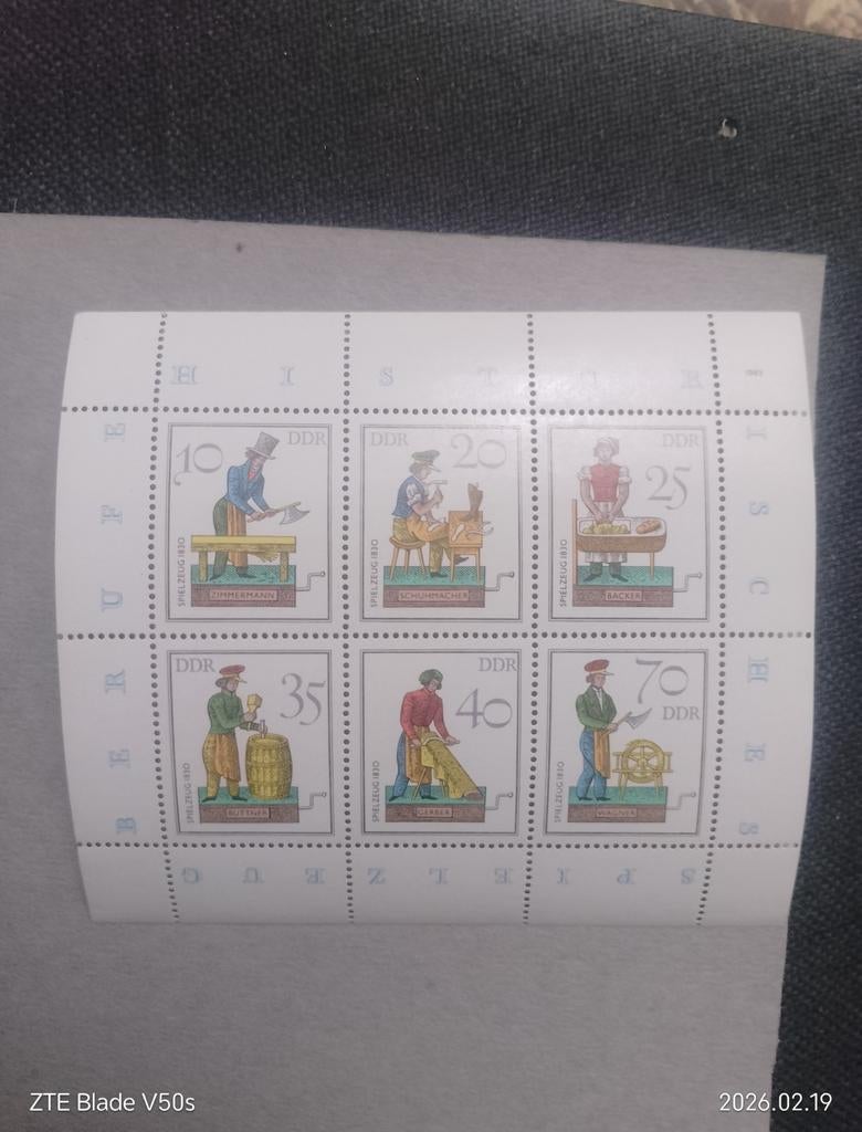 Timbres de la profession en DDR, Enlèvement ou Envoi