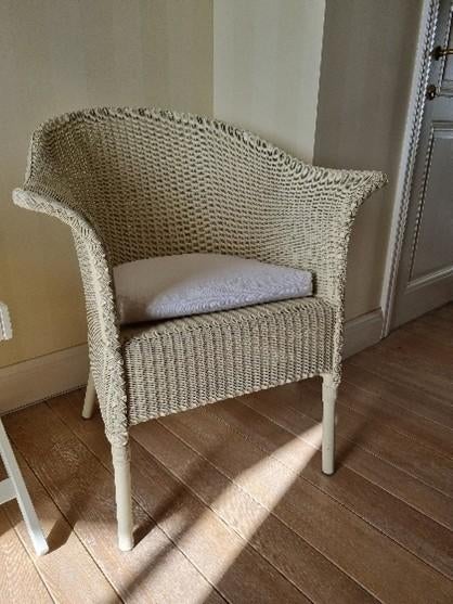 Twee zeteltjes type Lloyd Loom, Maison & Meubles, Seaux, Comme neuf, Autres matériaux, Enlèvement