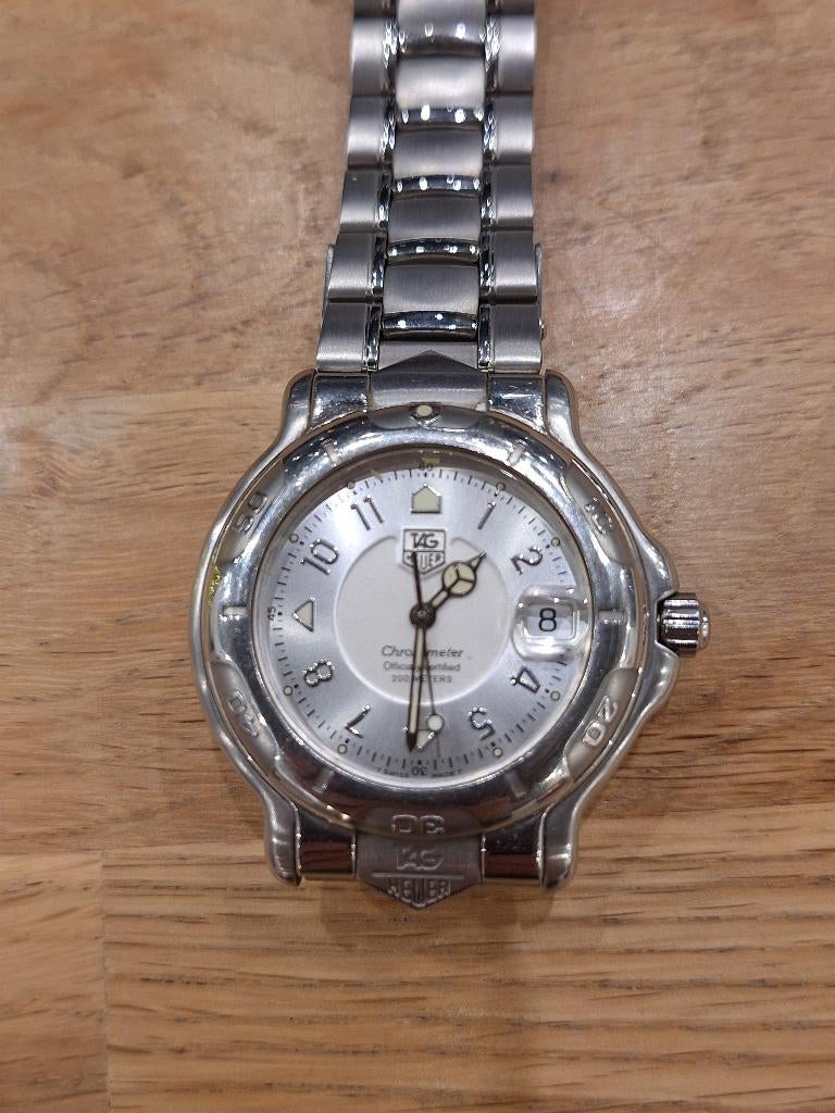 Tag Heuer 6000 automatic met originele documenten, Staal, Gebruikt, Staal, Polshorloge