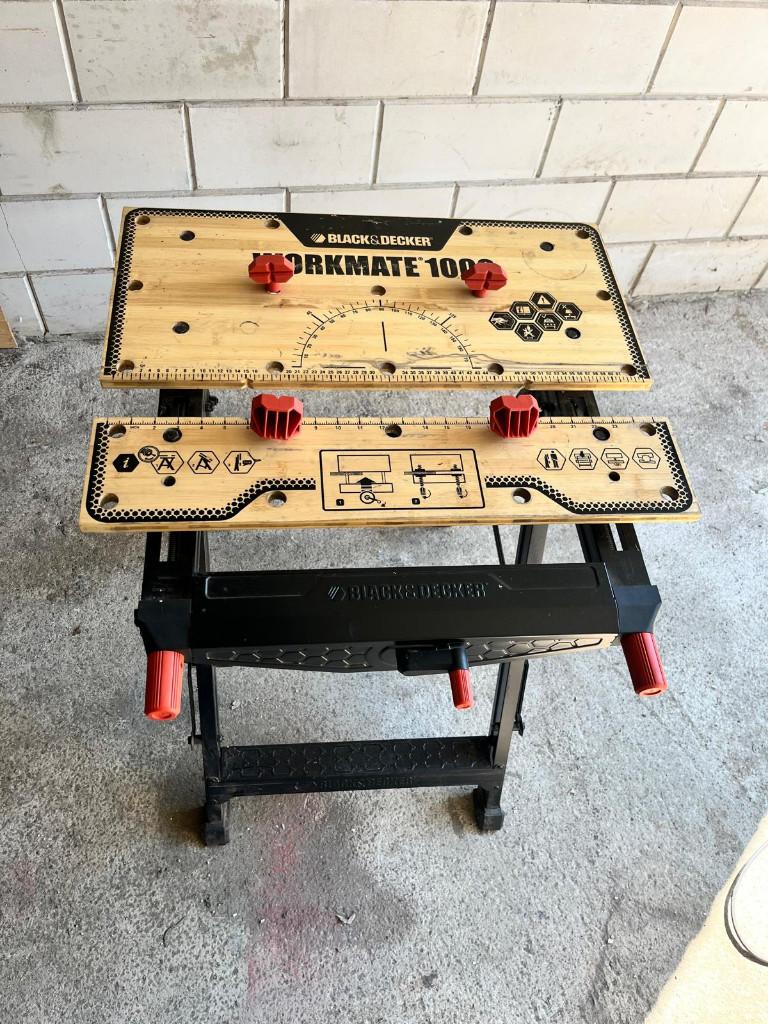 BLACK+DECKER workmate WM1000 werkbank mobiel opvouwbaar, Doe-het-zelf en Bouw, Ophalen, Gebruikt, 70 tot 120 cm