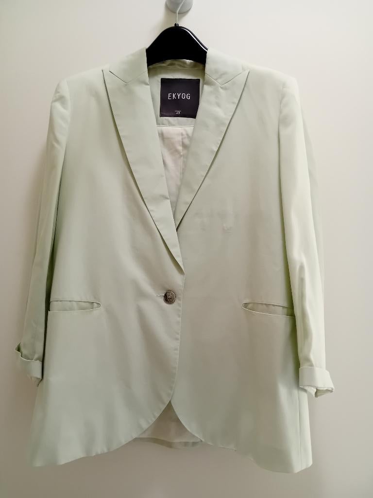 Blazer Ekyog, coton, vert pastel clair, L/40/12, Ekyog, Enlèvement ou Envoi, Comme neuf, Taille 38/40 (M)