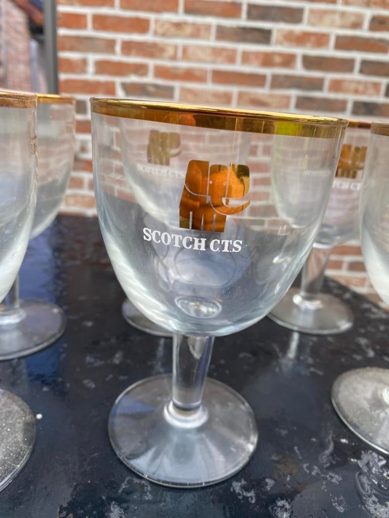 Scotch Cats x6, Collections, Enlèvement, Comme neuf, Verre à bière