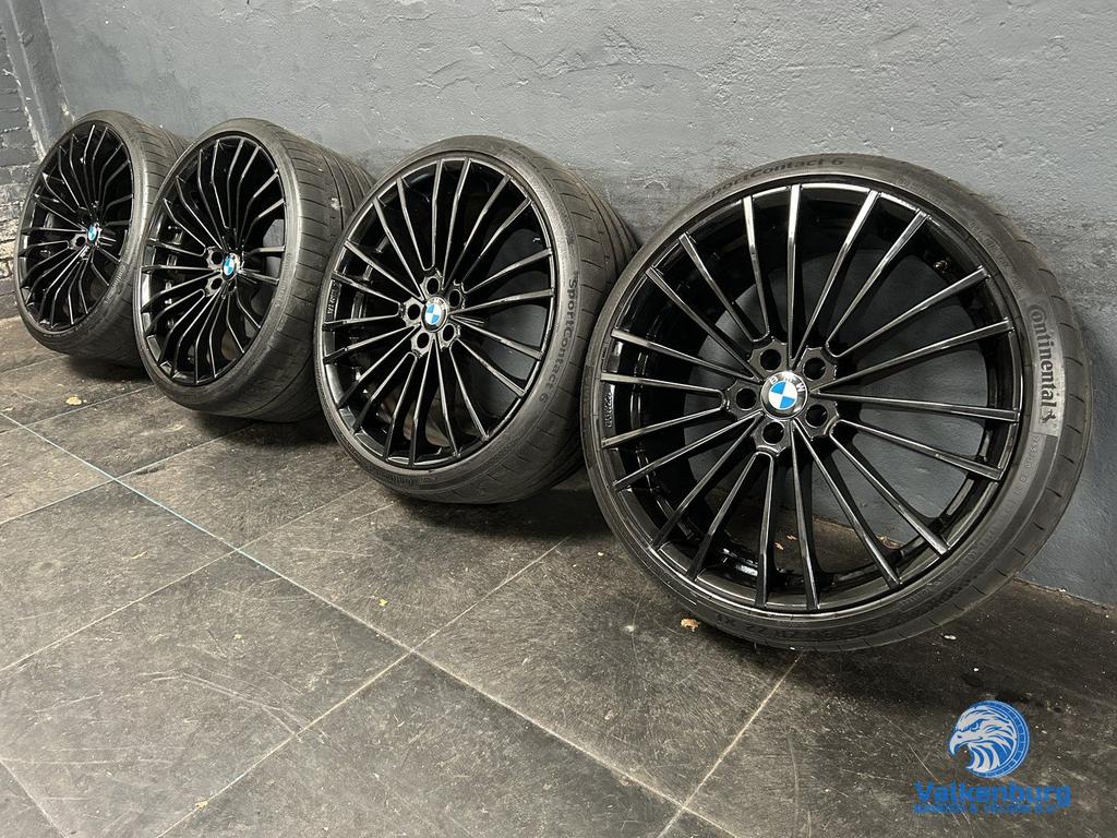 BMW 7-Serie G11 G70 22 inch zwarte breedset velgen 5x112 TPM, Auto-onderdelen, Banden en Velgen, Gebruikt, -, 265 mm, -