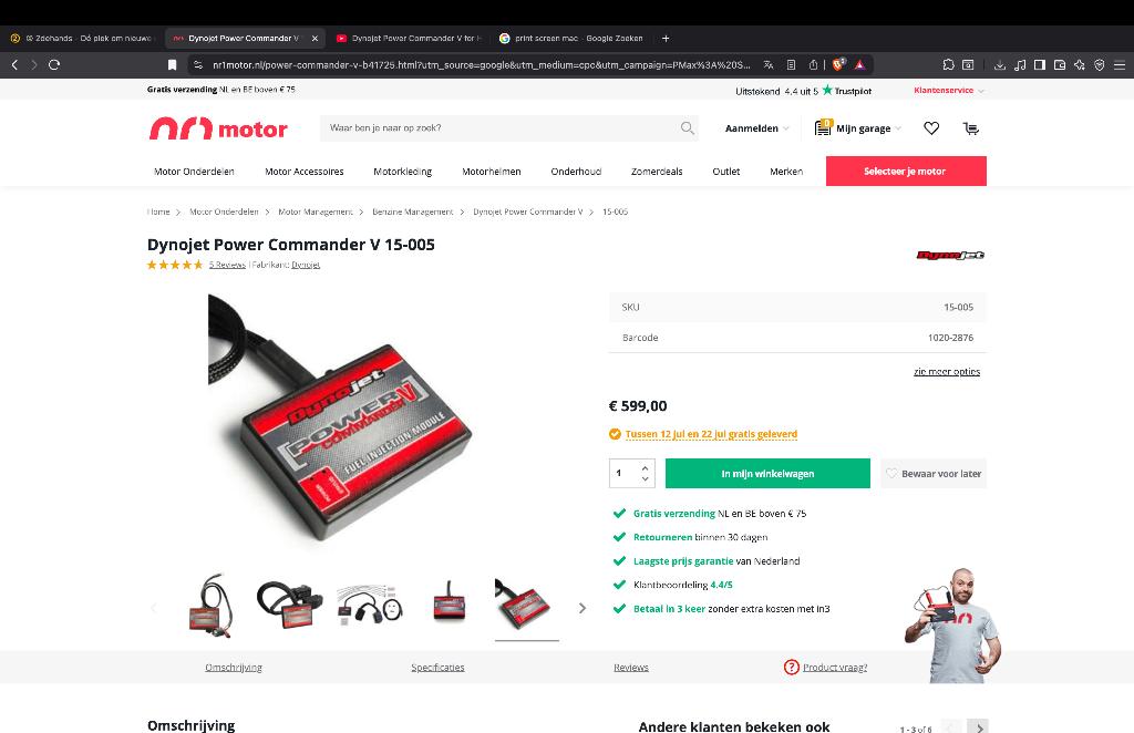 Dynojet Power Commander V 15-005 For 06‑11 Dyna Glide, Motoren, Ophalen, Gebruikt