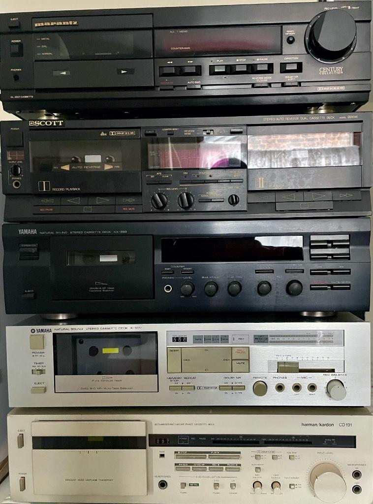 Lots 4 Audio Cassette Decks - 110v, TV, Hi-fi & Vidéo, Simple, Marantz, Commandes tactiles