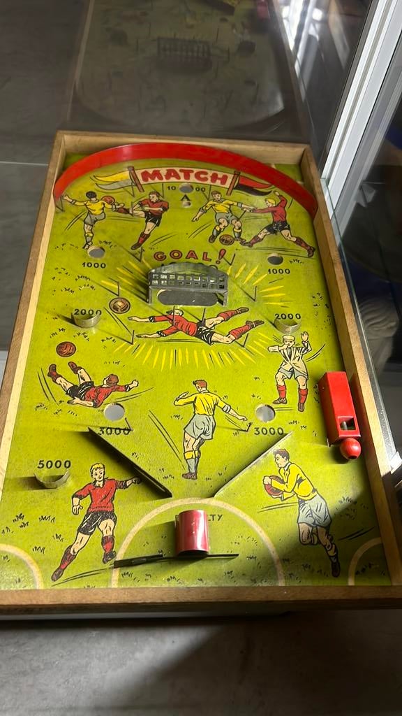 Oud houten knikkerspel” Match”, Verzamelen, Ophalen of Verzenden, Zo goed als nieuw