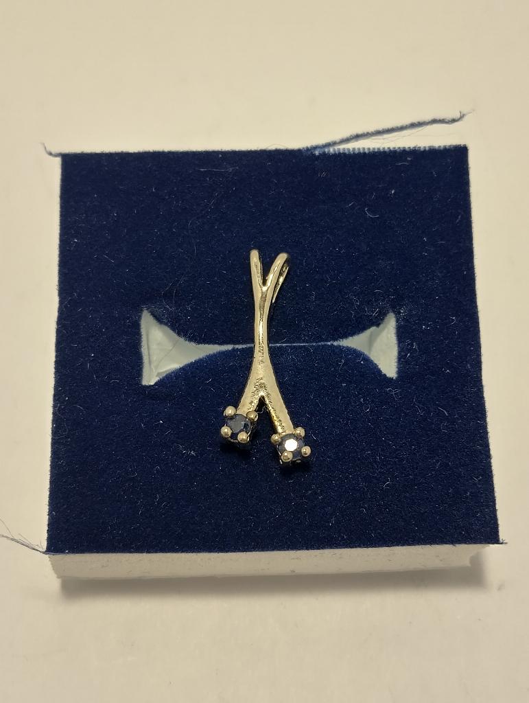 Vintage 805 zilveren stenen hanger, Handtassen en Accessoires, Antieke sieraden, Ophalen, Zilver, Hanger