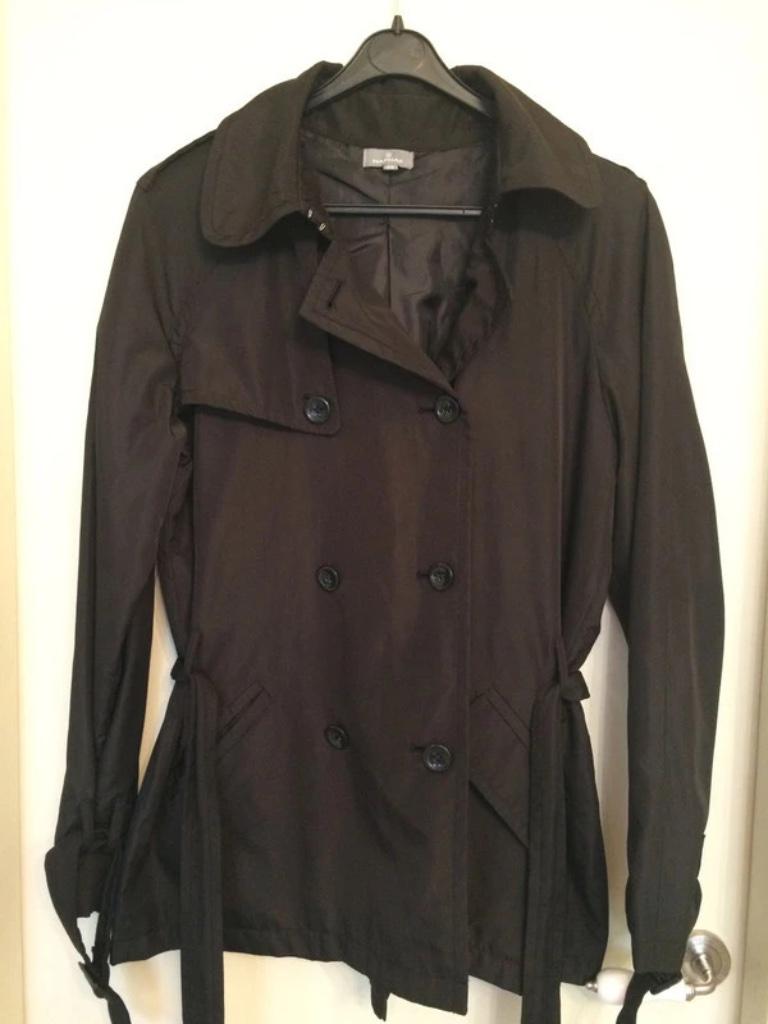 Veste trench noir NAF NAF, taille 38, Enlèvement ou Envoi, Porté, Taille 38/40 (M), Noir