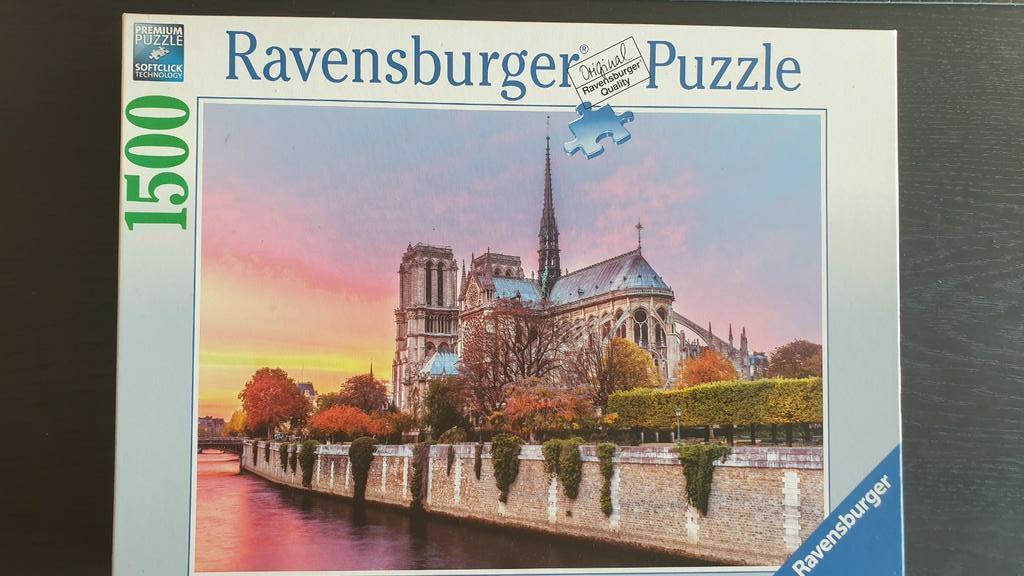 Puzzel 1500 Stukjes, 100% compleet, Notre Dame., Hobby en Vrije tijd, Ophalen of Verzenden, Zo goed als nieuw