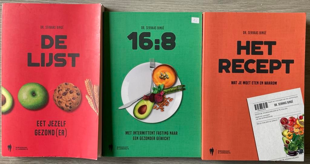 Servaas Bingé - 16:8/De lijst/Het recept, Boeken, Ophalen of Verzenden, Servaas Bingé