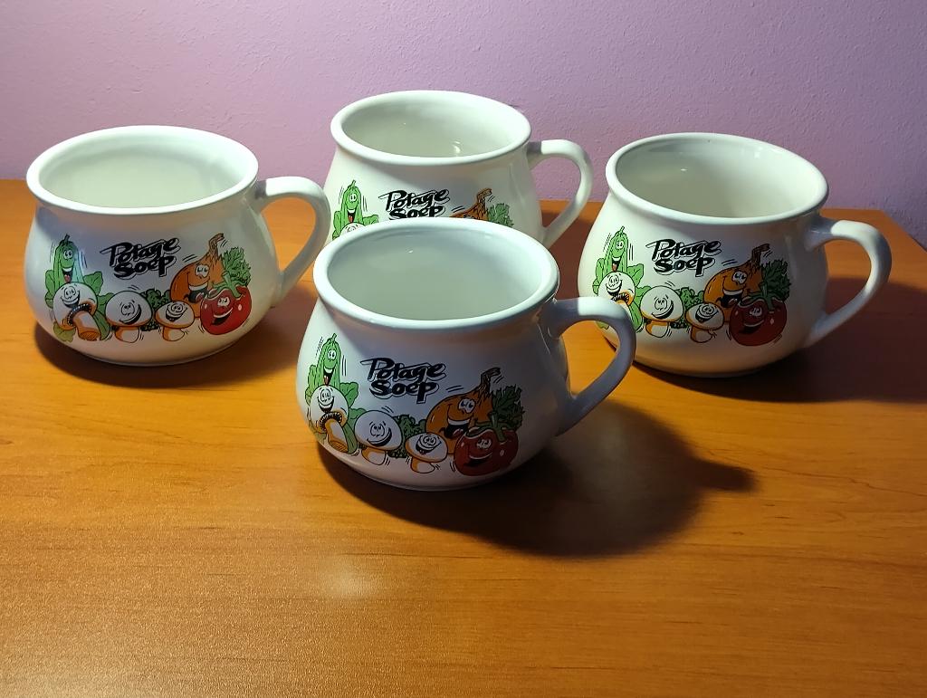 4 tasses à soupe vintage, Enlèvement
