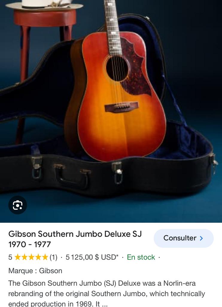 Gibson southern jumbo deluxe 1970, Enlèvement, Utilisé