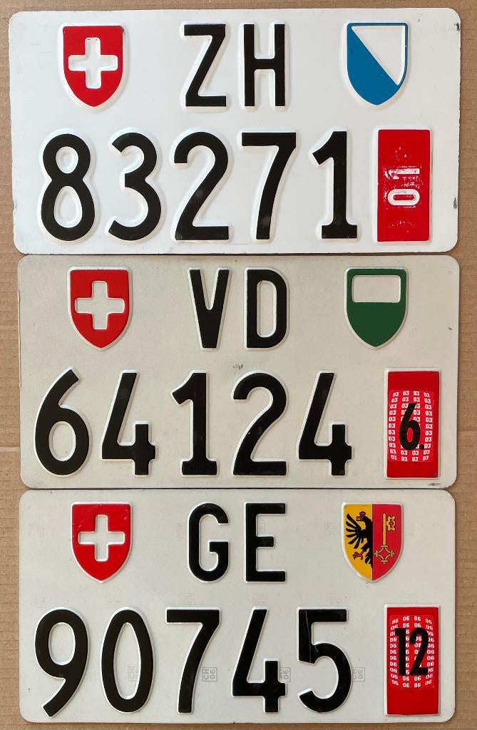 Nummerplaat plaque d'immatriculation ZWITSERLAND SWISS, Collections, Collections Autre, Comme neuf, Enlèvement ou Envoi