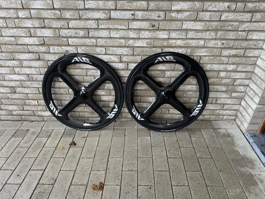 Carbon 4-spaaks Wielen – Road & Gravel Ready, Fietsen en Brommers, Fietsaccessoires | Overige Fietsaccessoires, Zo goed als nieuw