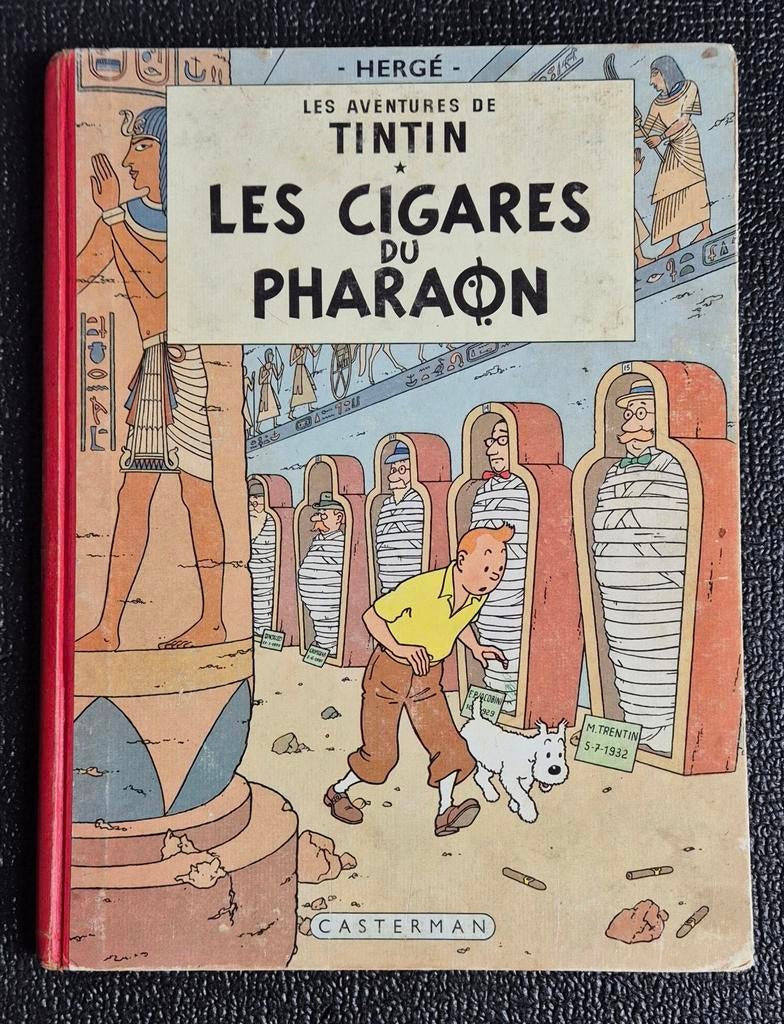 Tintin - T4 - Les cigares du Pharaon - B29 - 1960, Ophalen of Verzenden, Gelezen, Hergé