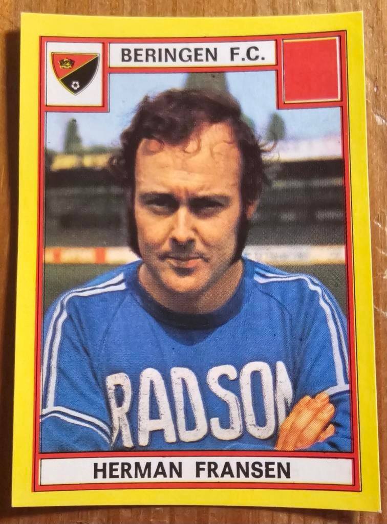 Panini Football 75 n74 Herman Fransen Beringen FC !, Enlèvement ou Envoi, Comme neuf, Autocollant