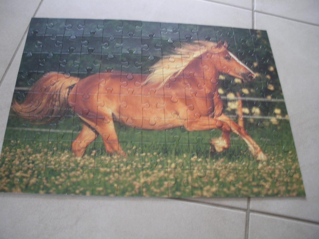 Puzzel met de foto van een paard - 100 stukjes; + 6 jaar, Ophalen of Verzenden, Meer dan 50 stukjes, Nieuw, 6 jaar of ouder