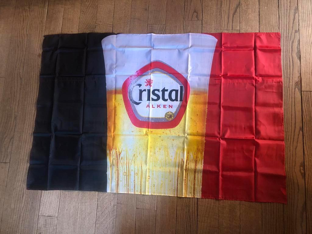 cristal alken vlag - ongebruikt, Verzamelen, Biermerken, Ophalen of Verzenden, Zo goed als nieuw, Overige typen, Overige merken