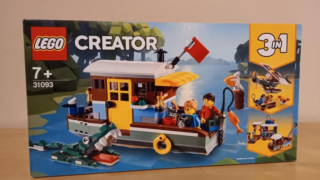 Lego Creator 31093 3 in 1 Woonboot, watervliegtuig, Ophalen of Verzenden, Zo goed als nieuw, Complete set, Lego