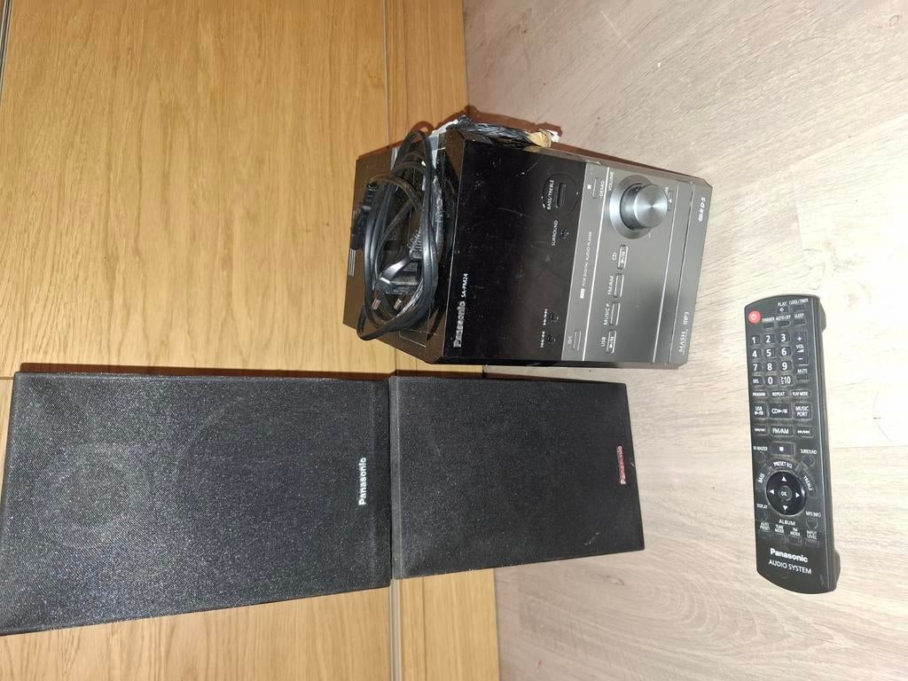 Panasonic stereo-installatie met speakers + afstandsbedienin, Audio, Tv en Foto, Home Cinema-sets, Ophalen, Zo goed als nieuw