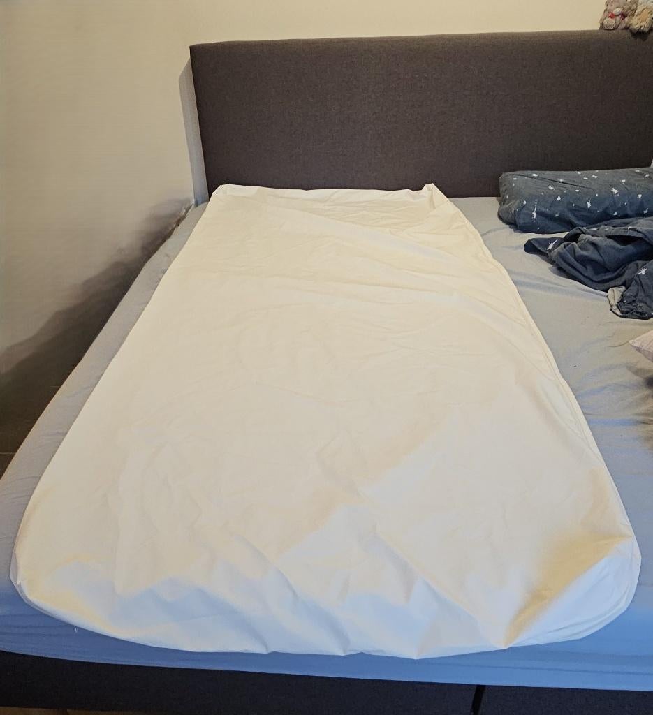 Étui anti-acariens Amp 90 x 200 x 16 cm, antiallergique, Drap-housse ou Taie d'oreiller, Enlèvement ou Envoi, Blanc, Une personne