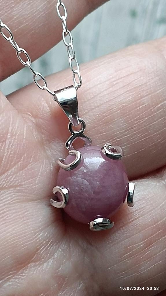 Pendentif en argent massif avec rubis naturel, Enlèvement ou Envoi, Avec pierre précieuse, Argent, Neuf