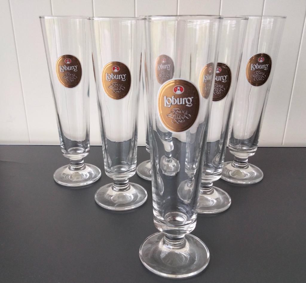 LOT de 6 Verres  " LOBURG ", Collections, Enlèvement ou Envoi, Comme neuf, Verre à bière