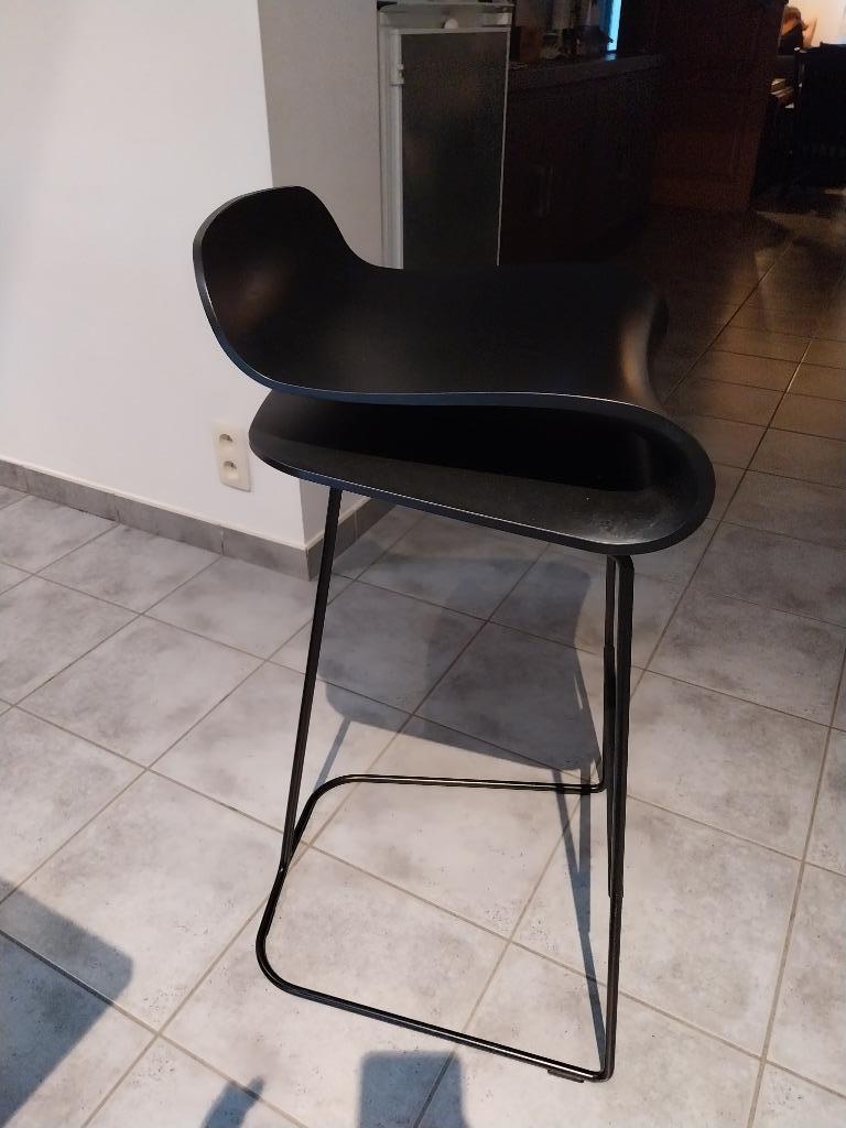 6 stuks BCN Kristalia kruk met schuifvoet, Maison & Meubles, Avec repose-pieds, Synthétique, Enlèvement, Utilisé