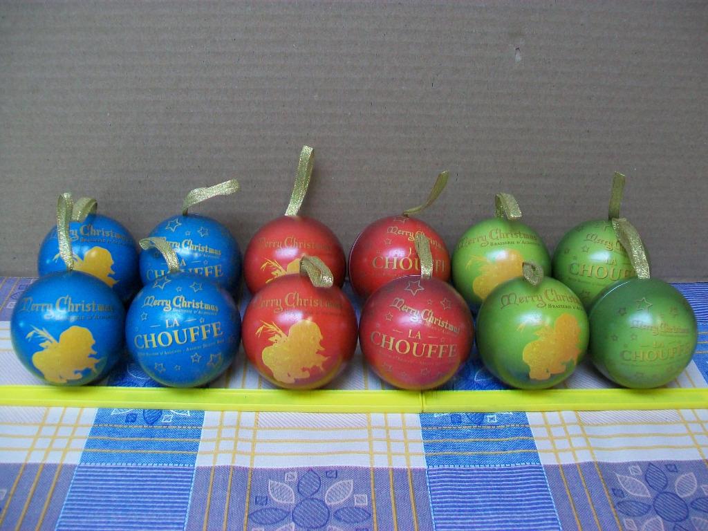 La Chouffe Kerstbal Kerstballen Kabouter Bier Bière Noël, Ophalen of Verzenden, Gebruikt, Overige typen, Overige merken