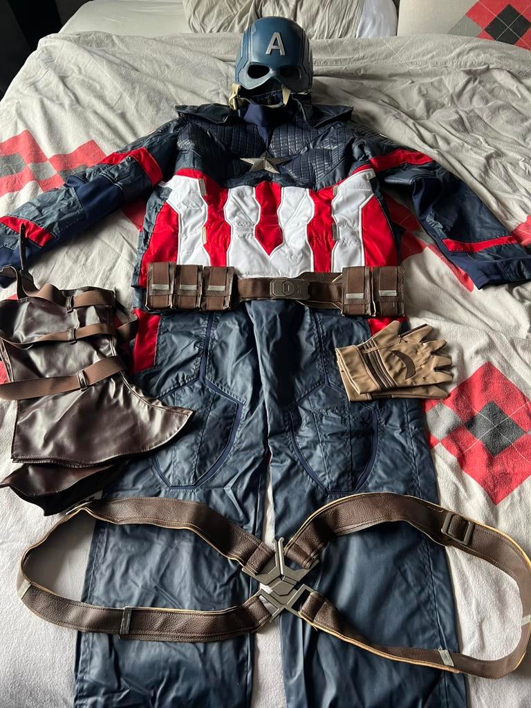 Captain America cosplay deluxe pak en helm, Ophalen, Nieuw