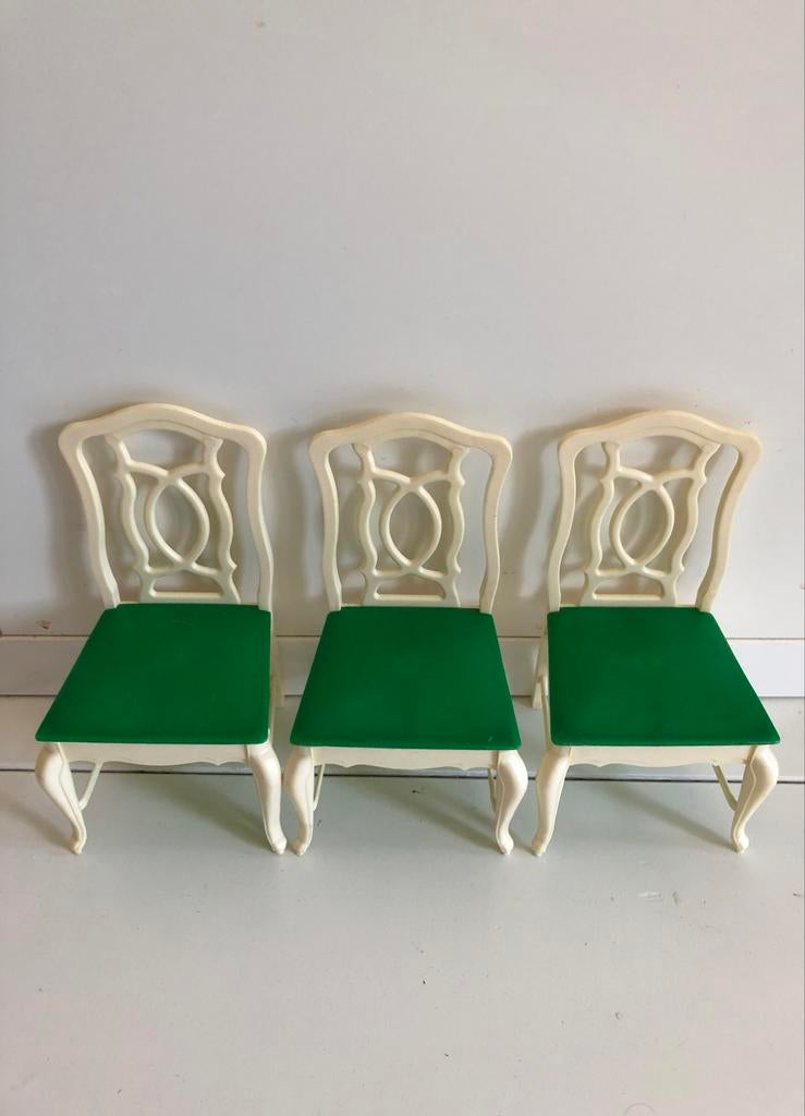 3 chaises salle à manger Sindy/Barbie années 1970, Antiquités & Art, Antiquités | Jouets, Enlèvement ou Envoi