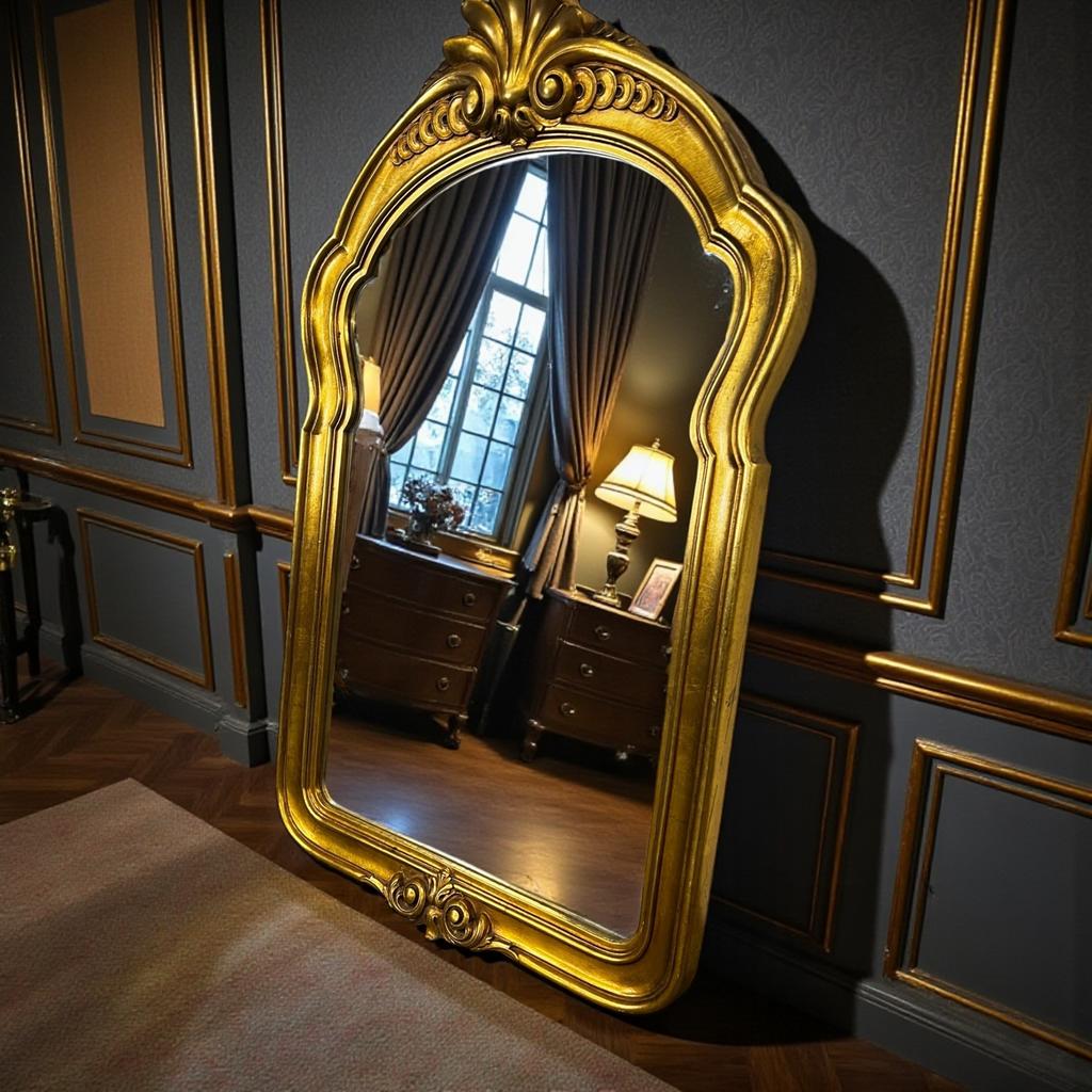 Miroir/miroir mural baroque doré vintage, Enlèvement ou Envoi