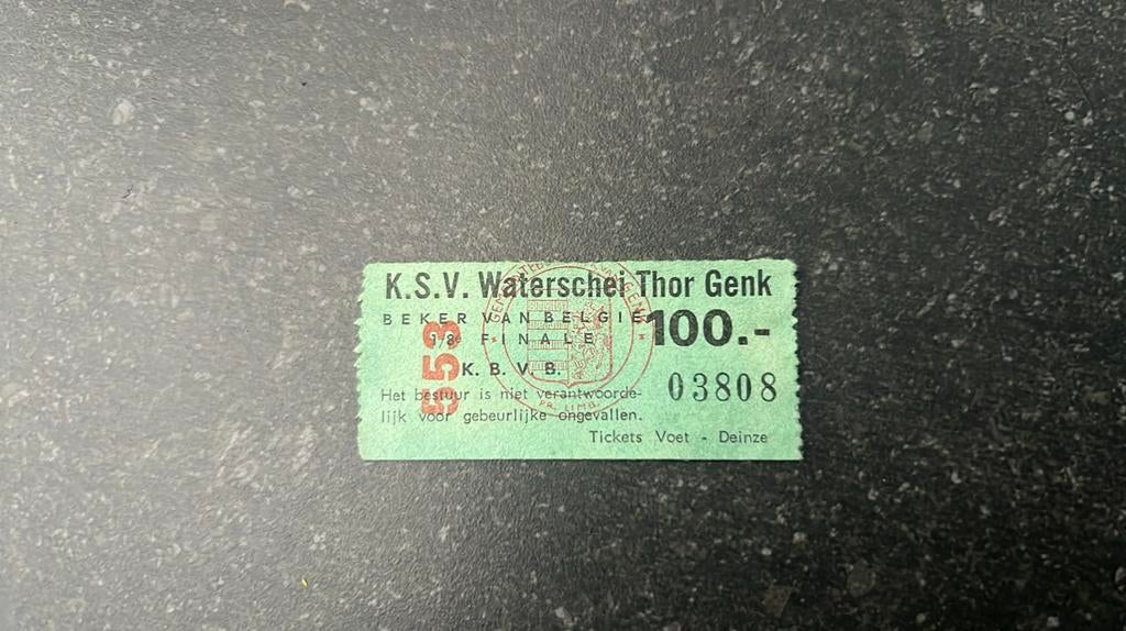 Ticket Waterschei Winterslag 1/8 Beker van België 77/78, Verzenden