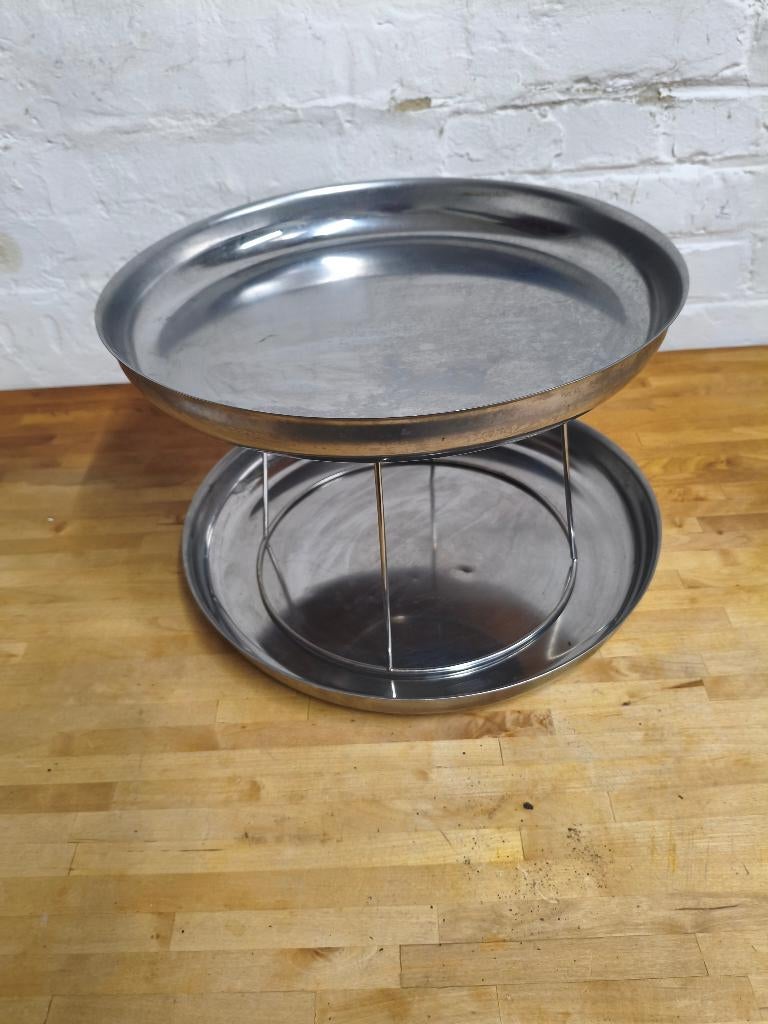 Présentoir et plateaux fruits de mer, Enlèvement ou Envoi, Comme neuf, Rond, Métal