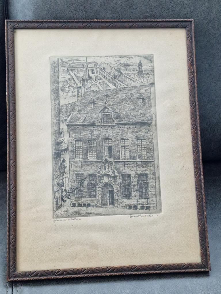 Henri geertsen, Antiek en Kunst, Kunst | Etsen en Gravures, Ophalen of Verzenden