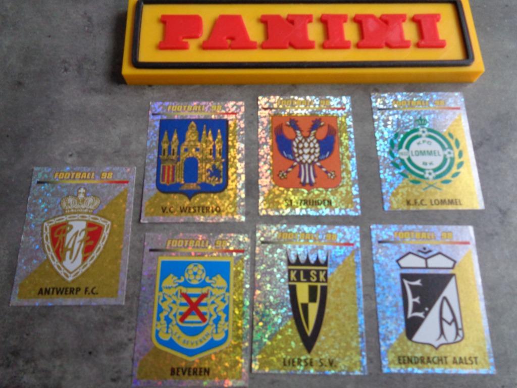 PANINI FOOTBALL 98 STICKERS 7X VOETBAL BADGES, Verzenden, Nieuw