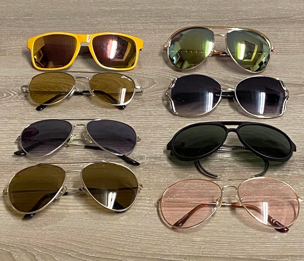 Lot de 8 paires de lunettes de soleil vintage, prix : 24€, Enlèvement ou Envoi, Utilisé, Lunettes