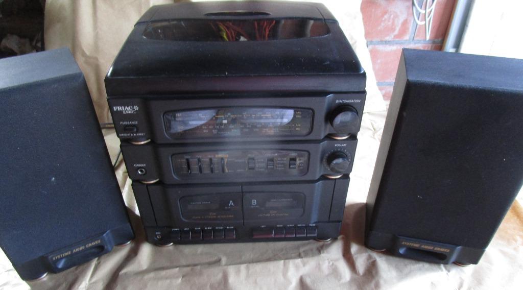 muziektoren: radio, platenspeler, cassetterecorder, 2 boxen, Audio, Tv en Foto, Stereoketens, Ophalen, Gebruikt, Tuner of Radio