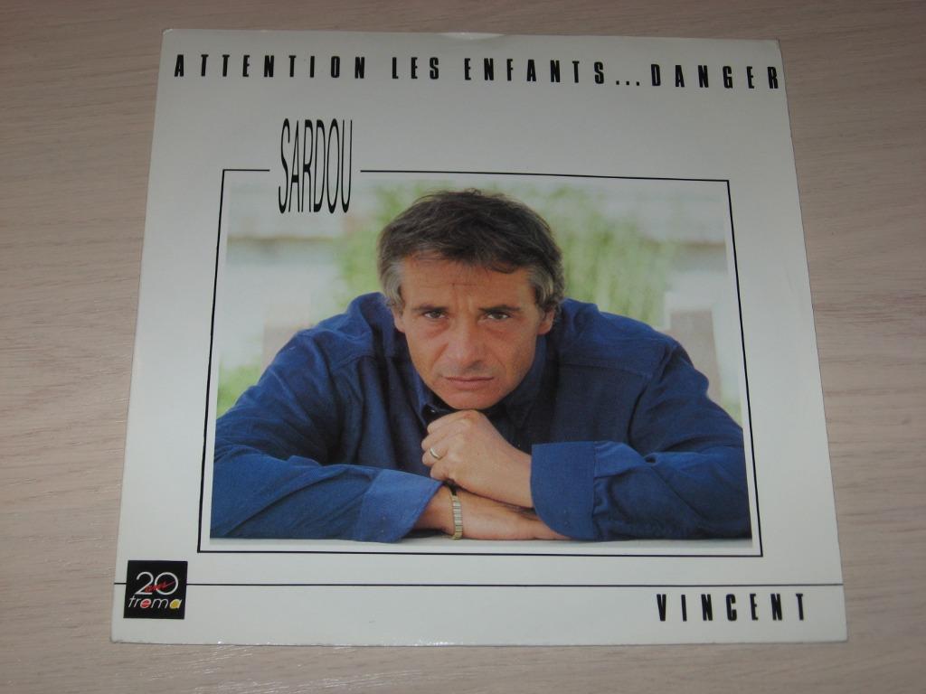 Disque vinyl 45 tours michel sardou attention les enfants, Ophalen of Verzenden, Zo goed als nieuw