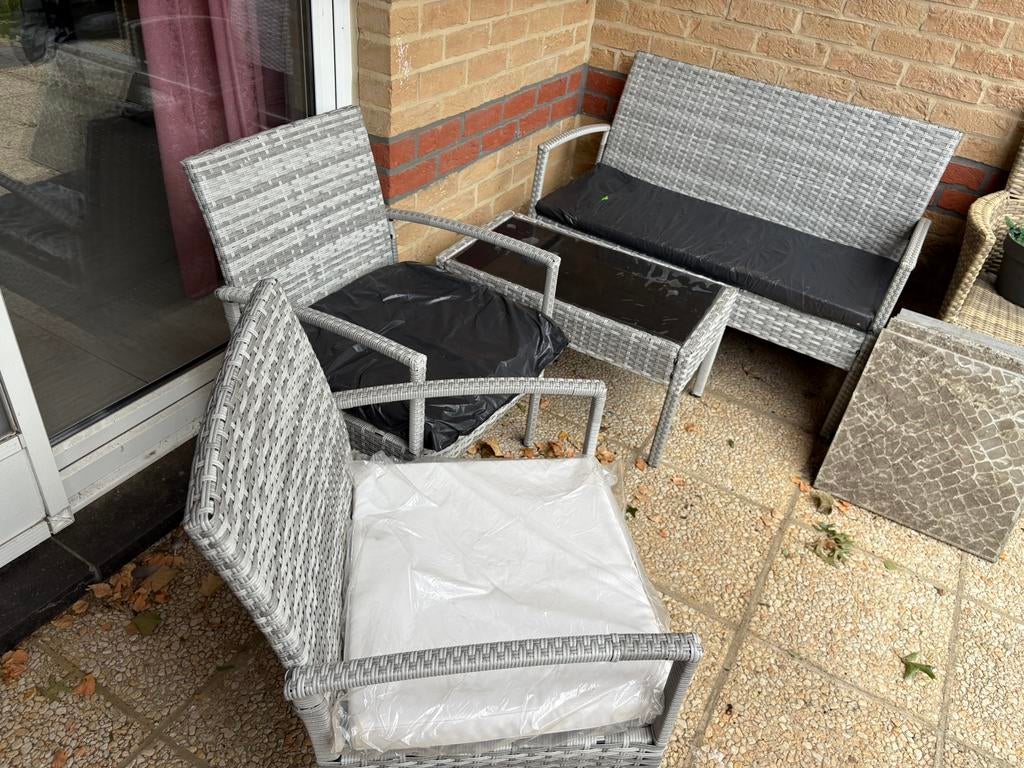 LOUNGESET, Rotin, Comme neuf, Chaise, Sets de jardin