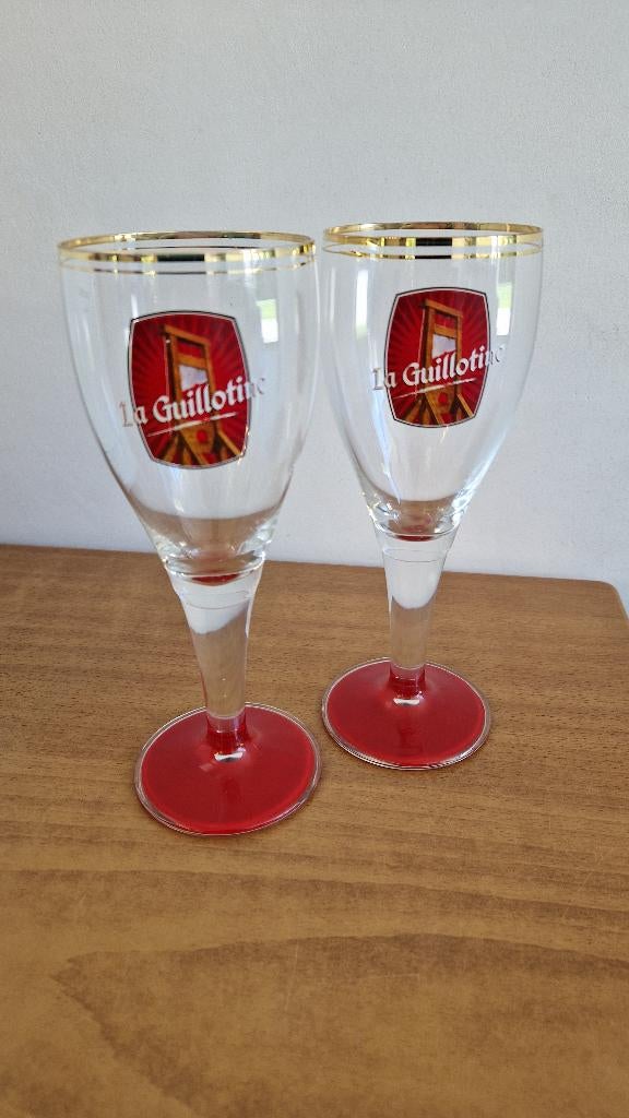 La Guillotine set van 8 glazen, Verzamelen, Ophalen, Zo goed als nieuw