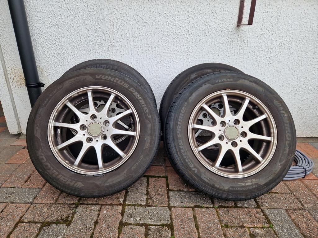 4 JANTES VOLKSWAGEN GOLF5  + 4 PNEUS NEUFS 195/65/15., Autos : Pièces & Accessoires, Neuf, 15 pouces, Véhicule de tourisme, Pneus été