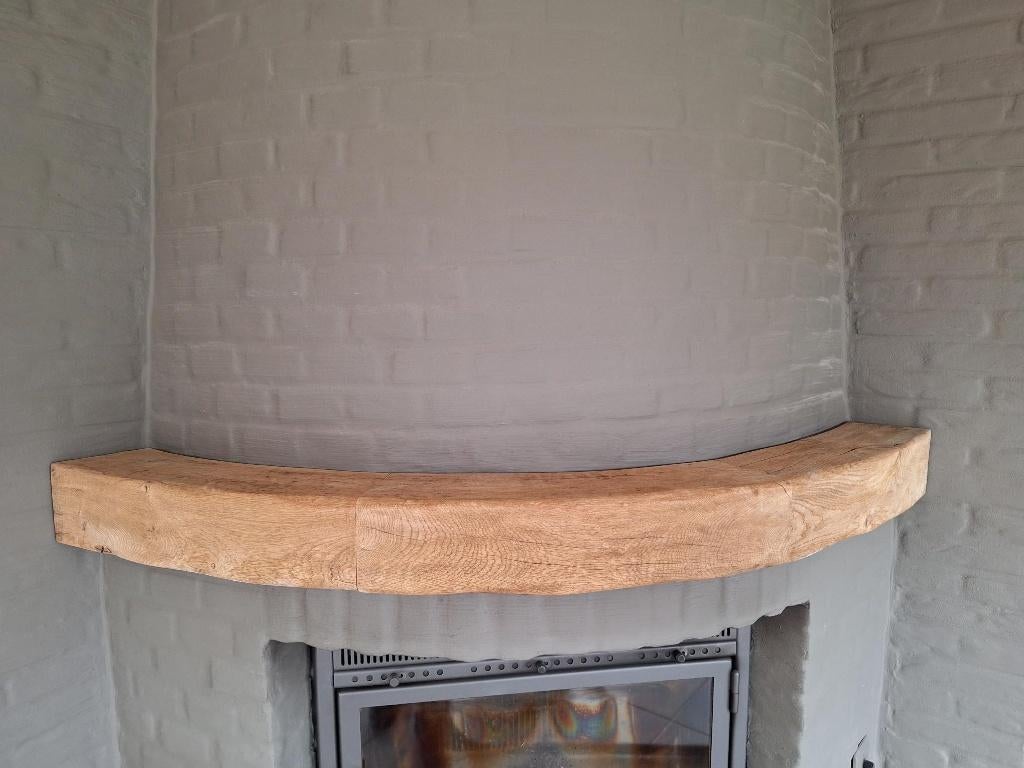 eiken balk rond schouw, Ophalen, Gebruikt, Minder dan 180 cm, Balken
