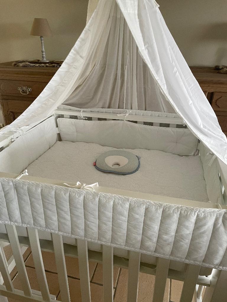 Babypark met hemel, Kinderen en Baby's, Babyparken, Ophalen, Zo goed als nieuw, Rechthoekig, In hoogte verstelbaar