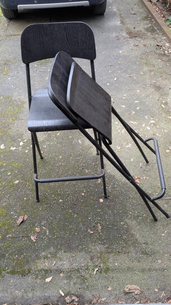 2 tabourets de bar pliables, Maison & Meubles, Tabourets de bar, Enlèvement