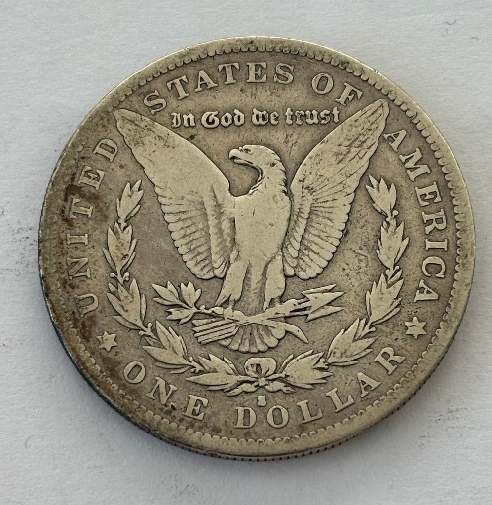 Een Morgan Dollar 1890 S, Postzegels en Munten, Munten | Amerika, Ophalen of Verzenden, Noord-Amerika, Losse munt, Zilver
