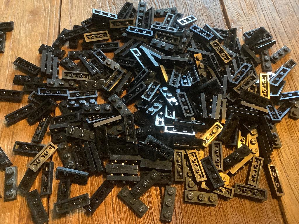 Lego plaatjes 1x3 zwart 238 stuks / 623-31, Ophalen of Verzenden, Zo goed als nieuw, Losse stenen, Lego