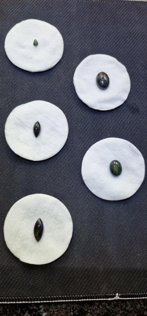 LOT BLACK OPALS – 5 STUKS – MOOIE KWALITEIT – SNEL WEG, Bijoux, Sacs & Beauté, Bagues, Enlèvement, Bleu