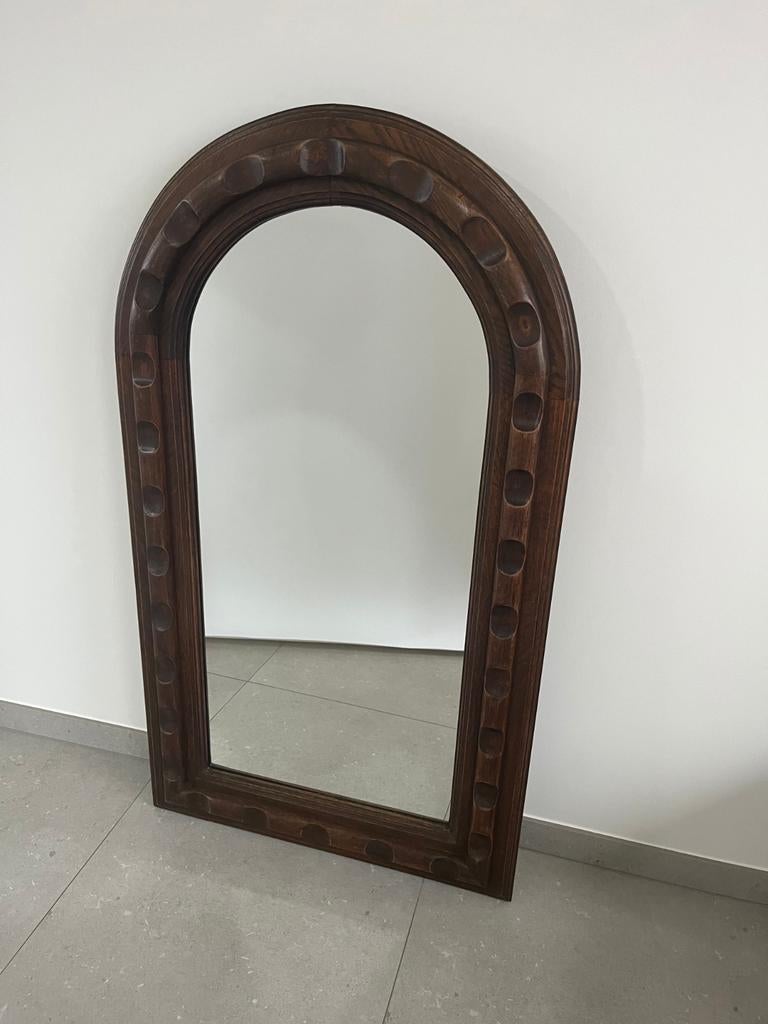 Massief houten spiegel 126 cm, vintage, Ophalen