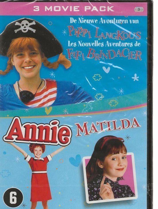 3 dvd movie pack - Annie Mathilda & Pippi langkous, Cd's en Dvd's, Dvd's | Kinderen en Jeugd, Avontuur, Ophalen of Verzenden